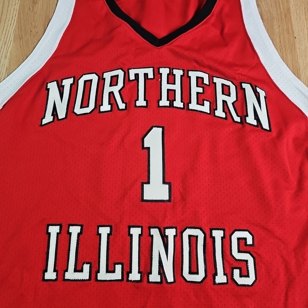 Northern Illinois Huskies Basketball Jersey Womens L Red Adidas Game Worn 2009 - Picture 3 of 8